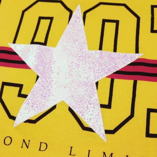 Футболка для дівчинки AKKU з зіркою р.140 жовтий 9028 