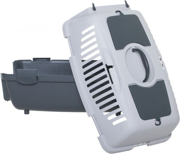 Переноска Stefanplast Gulliver 2 55х36х35 см, серый/черный серый, металл. двери