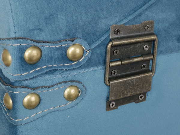 Сундук-пуф Велюр азур 64х35х33 см 