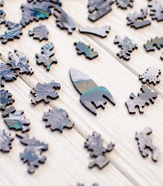 Пазл деревянный Земля 40 см PuzzleUp 