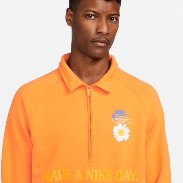 Свитшот Nike M NSW HBR-S LS MIDLAYER TOP DM5050-886 р. XL желтый