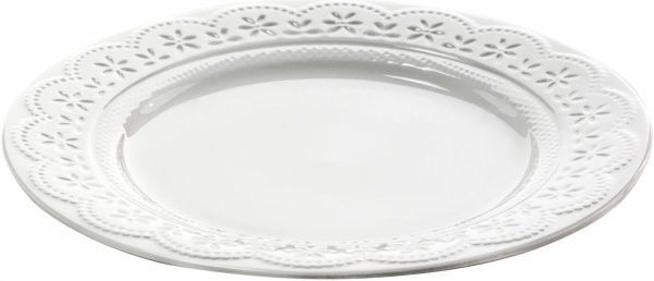 Тарілка десертна Lacy 21 см біла Krauff