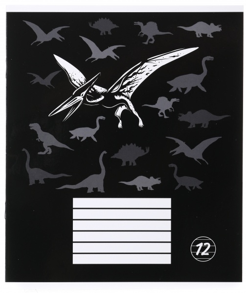 Тетрадь школьная Dinosaur 12 листов линия Nota Bene