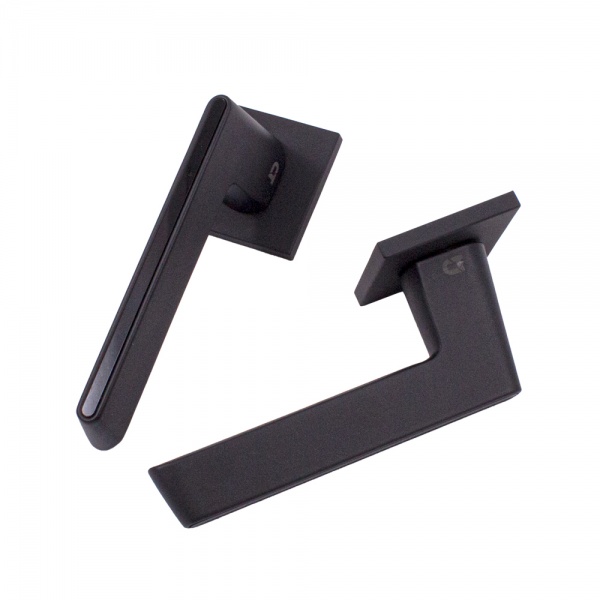 Ручка на розетке Comit Club без замка матовый черный