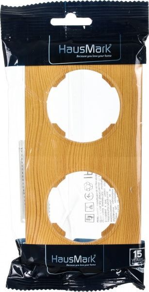 Рамка двухместная HausMark Bela горизонтальная бамбук SNG-FRP.RD20G2-3/Bamboo