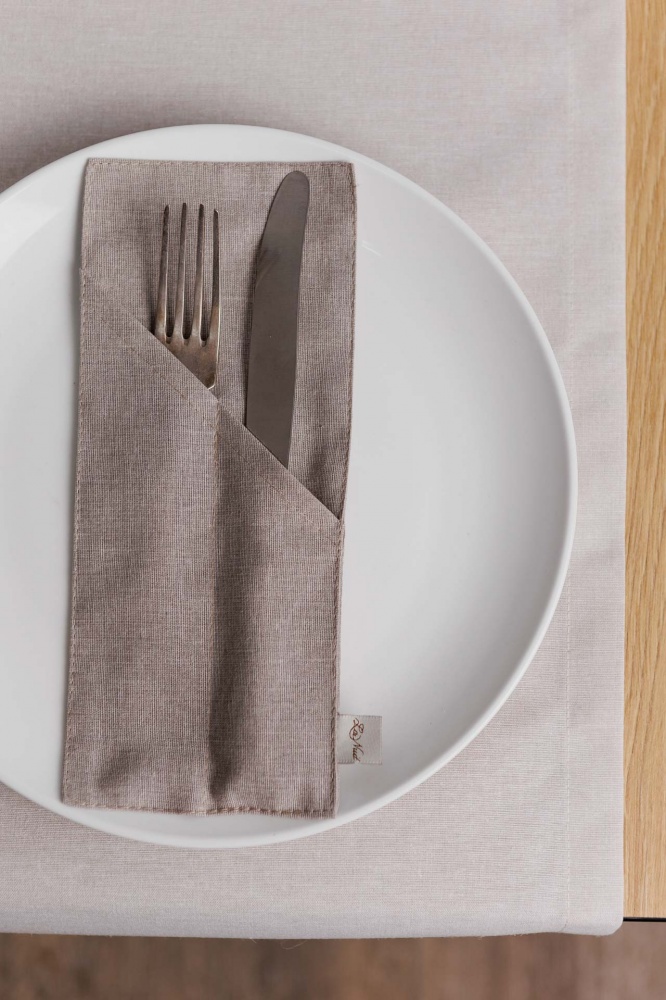 Чехол для приборов La Nuit Шанталь 10x24 см коричневый