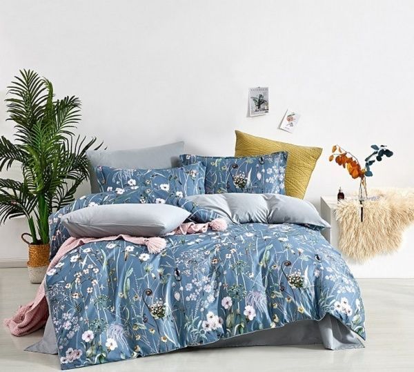 Комплект постельного белья семейный JYBY116 синий Word of Dream 