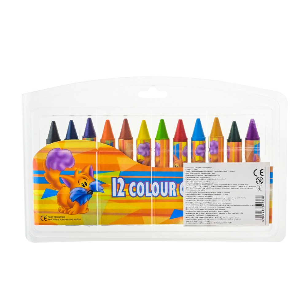 Набір воскової крейди Shantou 12 кольорів CE150421