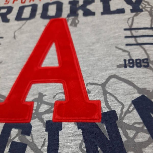 Футболка для хлопчика AKKU з літерою А р.128 сірий 9076 