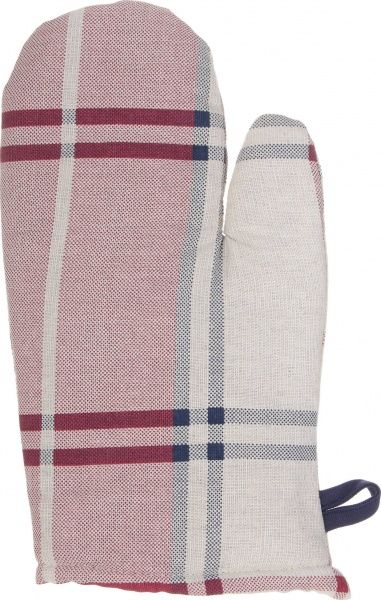 Варежка-прихватка Шарлотта клетка 16x33 см бежево-красный La Nuit 