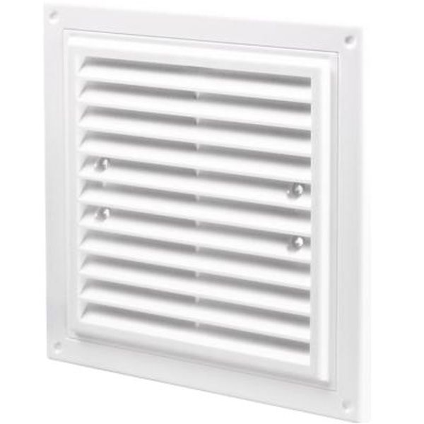 Решітка Домовент ДВ 150x150с М пластик білий 