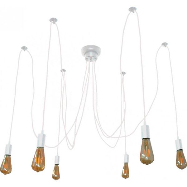 Люстра підвісна Геотон НСБ 02-60-181 Павучок-6 6x60 Вт E27 білий 