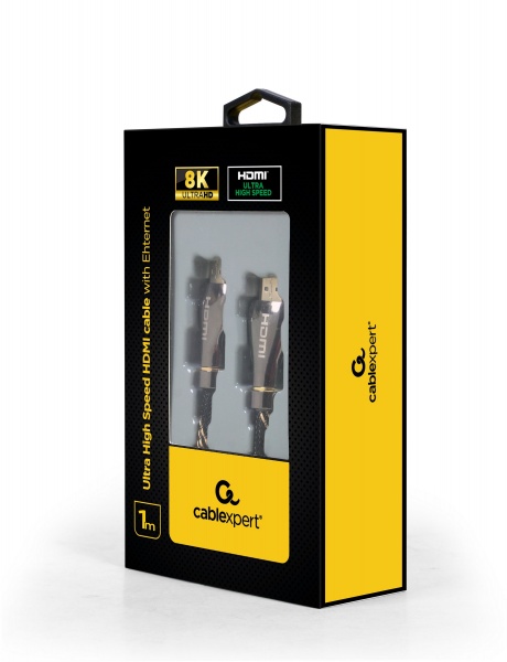 Кабель Cablexpert HDMI V.2.1, 8К 60Гц 1 м чорний (CCBP-HDMI8K-1M) 