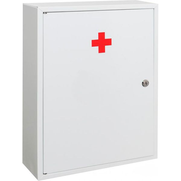 Металлический шкаф медицинский Галиндустрия 02 с двумя полочками 