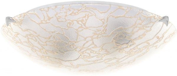 Світильник настінно-стельовий УТ Сяйво НПБ Мармур 2x60 Вт E27 золотий 3001 