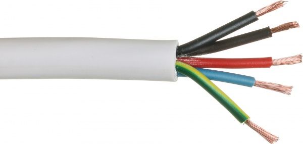 Кабель силовий багатожильний Expert Power ПВС 5х1,5 мідь 