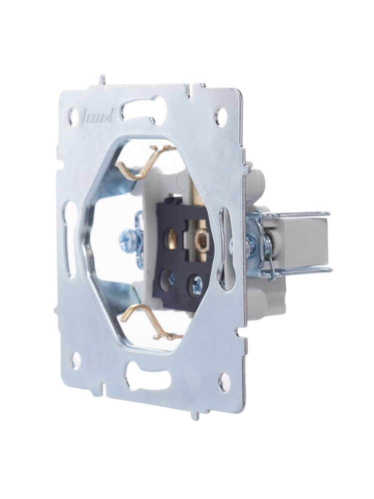 Розетка з кришкою 1 із заземленням Lezard Vesna IP20 білий 742-0288-123B