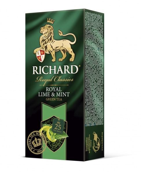Чай зеленый Richard Royal Lime&Mint 25 шт. 