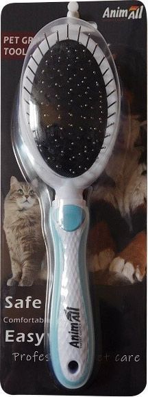 Расческа-щетка AnimAll Groom 2 в 1 голубая MG9707-L 2000981168353