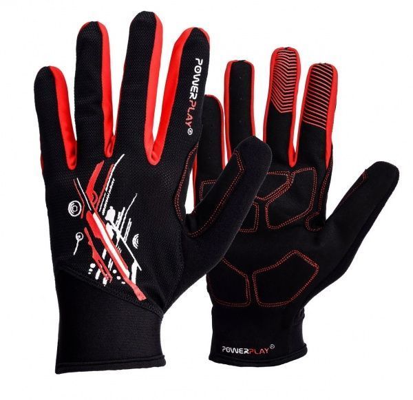 Варежки PowerPlay PP_6607_M_Red/Black р. M черный