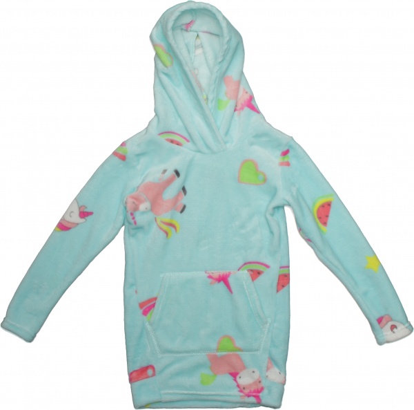 Туника для девочки Фламинго р.116 ментоловый с рисунком 881-910 