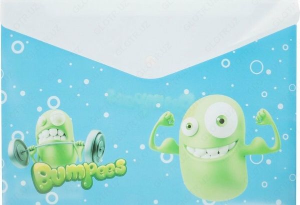 Папка на кнопці Bumpees EZ65102 А4 блакитна Deli
