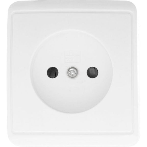 Розетка без заземлення HausMark Domo без шторок білий HSN-SCP.H3C20G1WTG-WH