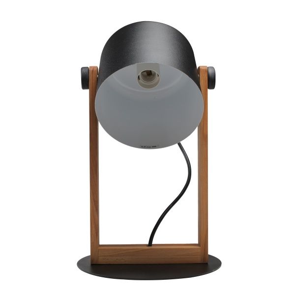 Настольная лампа Светкомплект LOFT TB 160 1x40 Вт E27 черный/дерево 