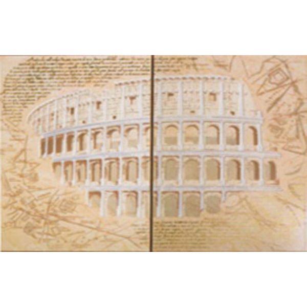 Декор-пано Інтеркерама Marmol коричневий 460x350 мм