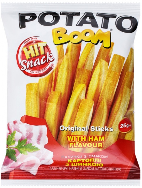 Смужки картопляні Potato Boom з шинкою 25 г