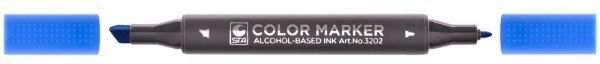 Маркер художественный STA 3202 двусторонний 0.7 / 1-7 мм STA3202-70 королевский синий 