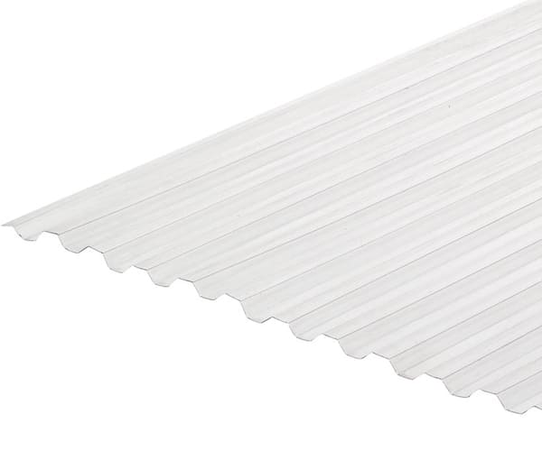 Гофрированный монолитный поликарбонат Bauglas 2000x1050мм прозрачный