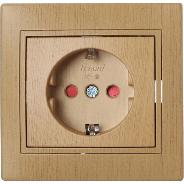 Розетка Lezard Mira 16 А 250 В дуб матовый 701-5151-124B