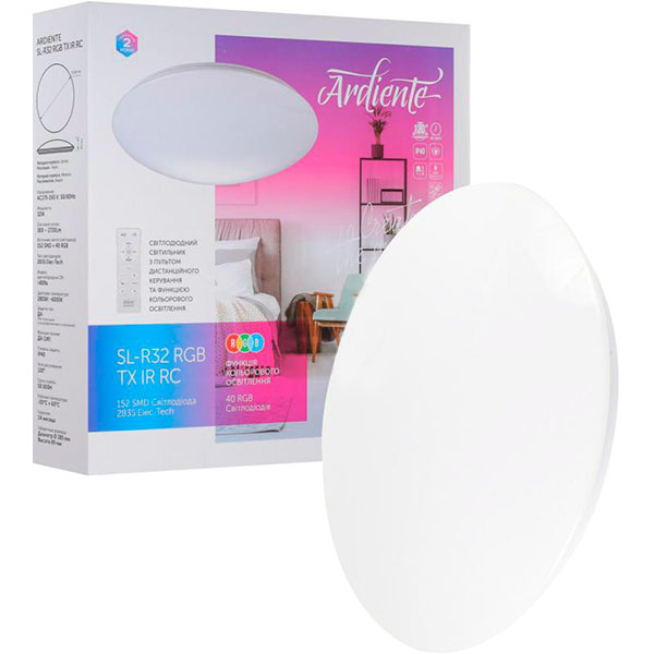 Светильник светодиодный Светкомплект Ardiente SL-R32 RGB пульт ДУ 32 Вт белый 2800-6000 К
