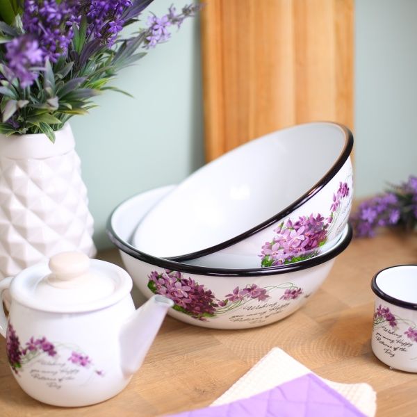 Миска эмалированная 2,5 л Виола Idilia