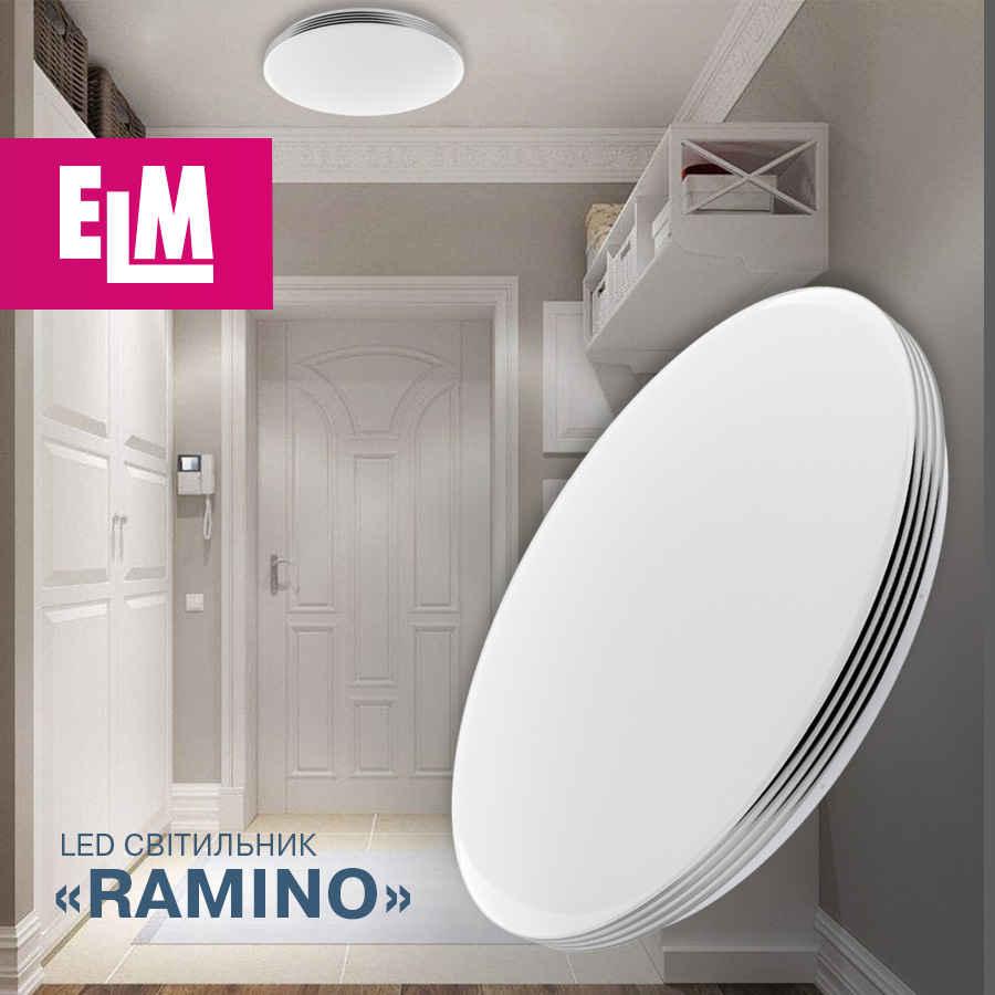 Світильник стельовий ELM Ramino LED круглий 36 Вт білий 4000 К 26-0114
