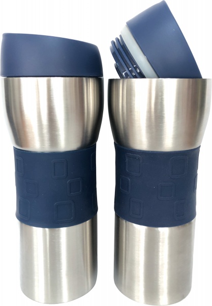 Термочашка Flora blue 400 мл Flamberg Smart Kitchen