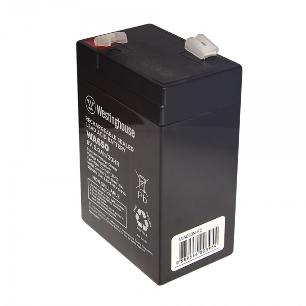 Батарея акумуляторна для ДБЖ свинцево-кислотна Westinghouse 6V 5Ah terminal F2 WA650N-F2