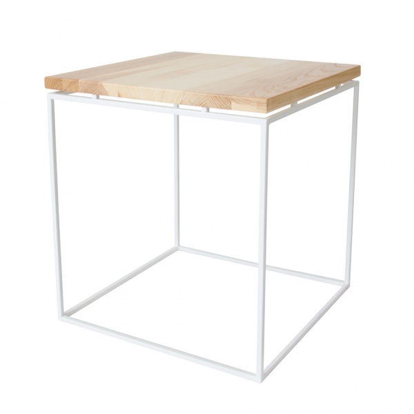 Стіл журнальний натуральне дерево 450x450x440мм 