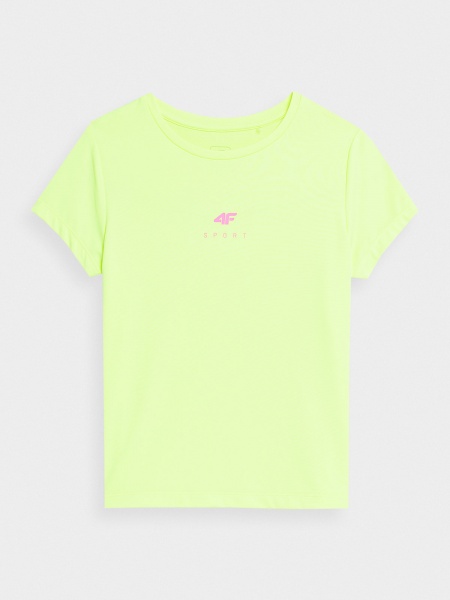 Футболка 4F TSHIRT FNK F157 4FJSS23TFTSF157-45S р.146/152 жовтий