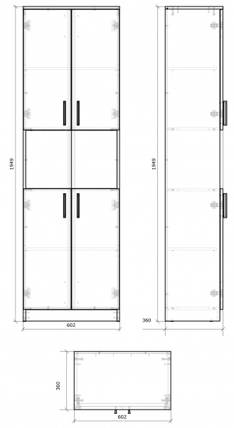 Книжный шкаф Грейд 2 4д Оптимал дуб сонома 