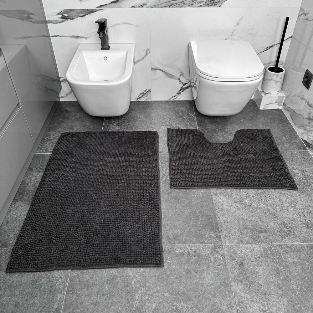 Набір килимків Dariana Махрамат Стандарт 60x50+60x90 см чорний
