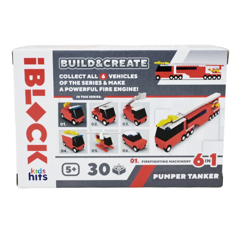 Игрушка-конструктор Iblock Kids hits JUNIOR Пожарная (в ассортименте) KH51/004
