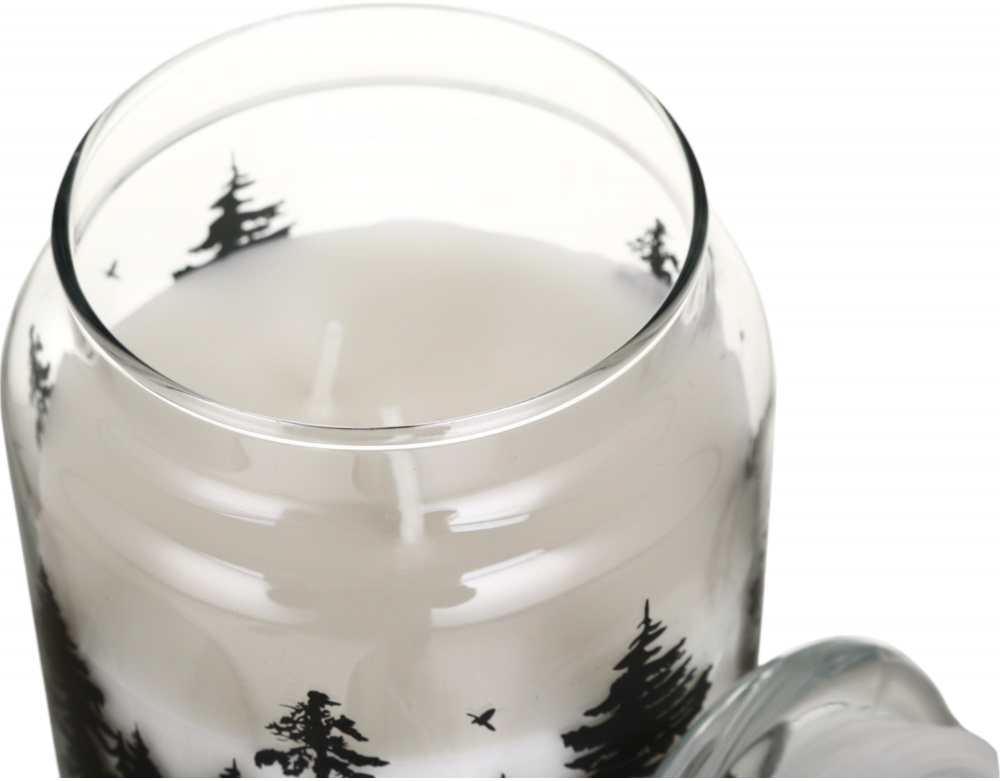 Свічка ароматична Pako-If в склі деколь сніжний ліс XXL 80х150 мм