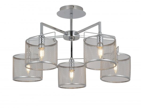 Люстра стельова Blitz 5x40 Вт E14 сірий 9634-45 