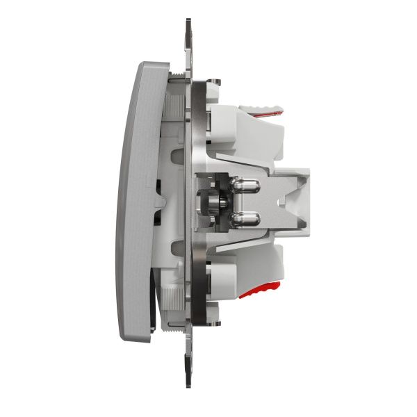 Переключатель проходной одноклавишный Schneider Electric Sedna Design без подсветки 10 А 250В алюминий SDD113107