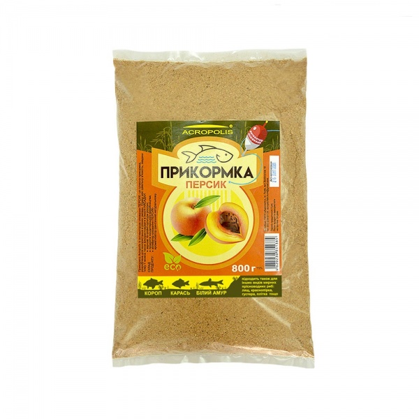 Прикормка Acropolis 800 г персик ECOfish