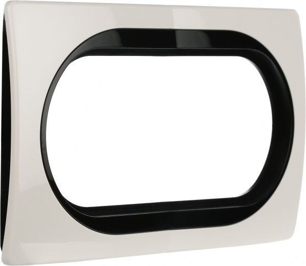 Рамка одноместная Aling-Conel EON бежево-черный E6805.9E