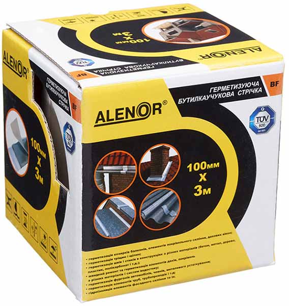 Лента герметизирующая Alenor BF бутиловая 100 мм x 3 м алюминиевая