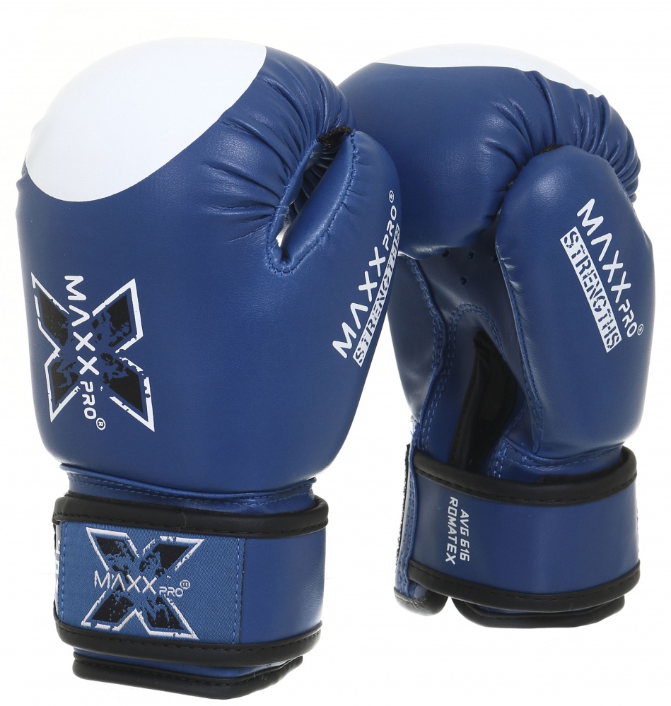 Боксерские перчатки MaxxPro AVG-616 Blue vynil-08 р. 8 8oz синий